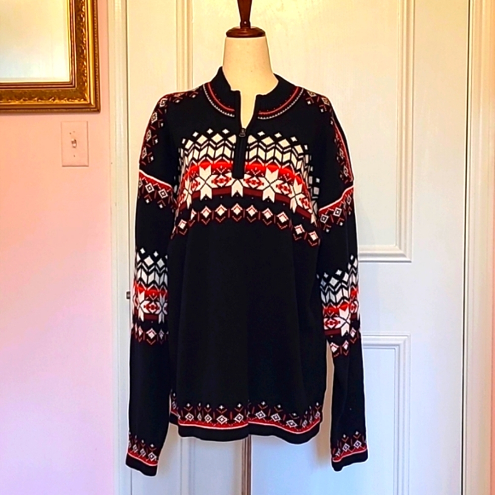 HANNA ANDERSSON Nordic fair isle cotton sweater